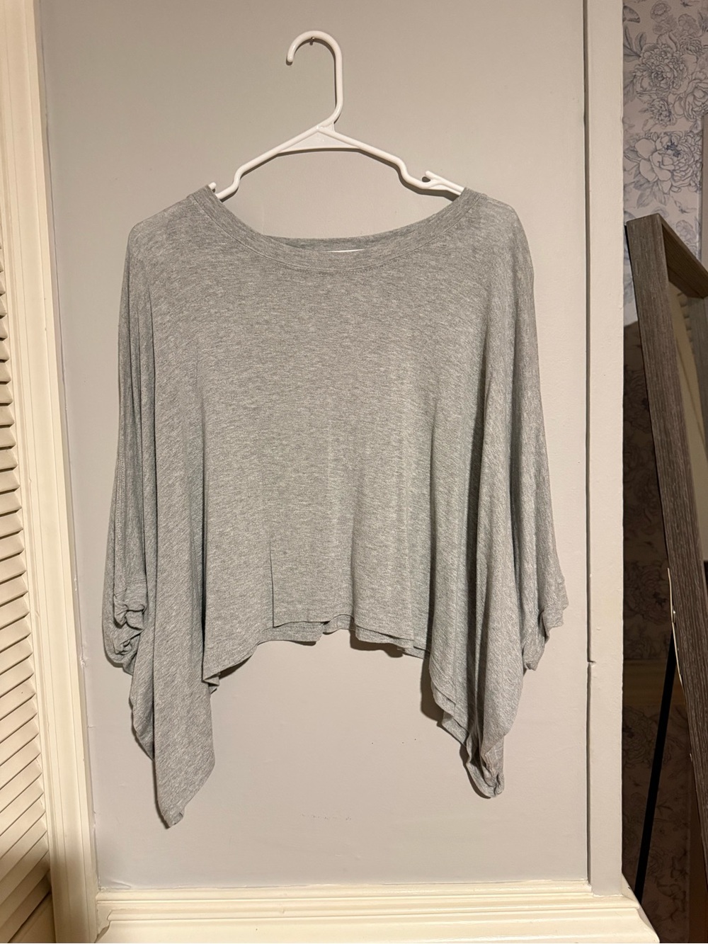 Altar'd State Heather Gray Draped Batwing Tunic